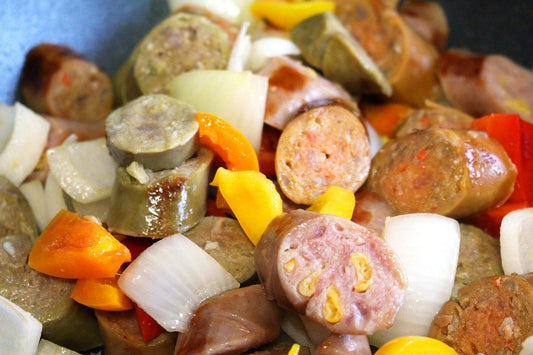 Roasted Sausage with Mexene Chili Powder