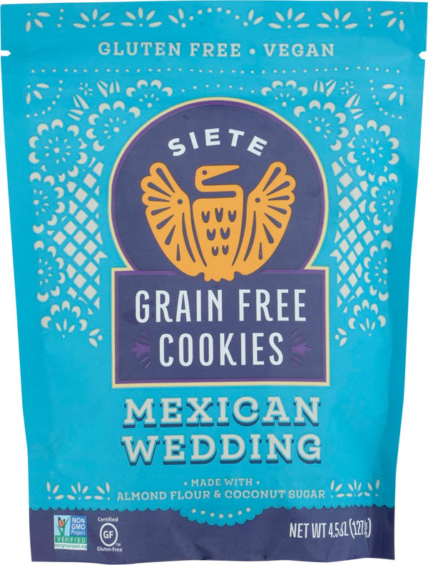 Siete Mexican Wedding Cookies, 4.5 oz Non-GMO, Gluten-free