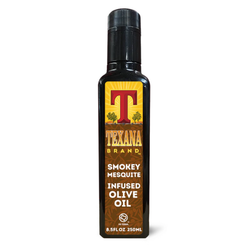 Texana Smokey Mesquite Infused Texas Olive Oil, 250ML (8.5 FL oz)