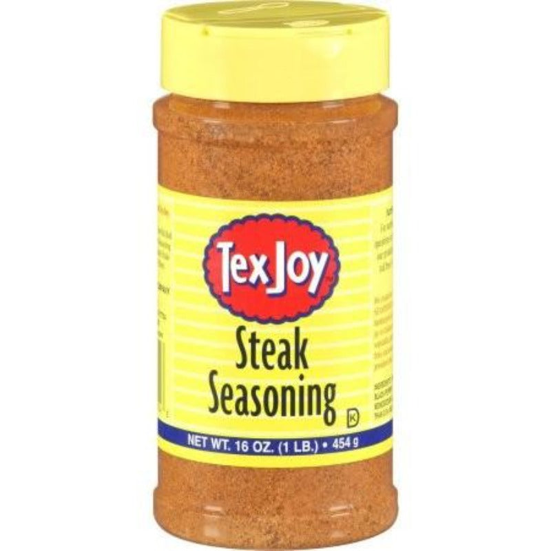 Steak Seasoning from TexJoy; the signature steak seasoning spice