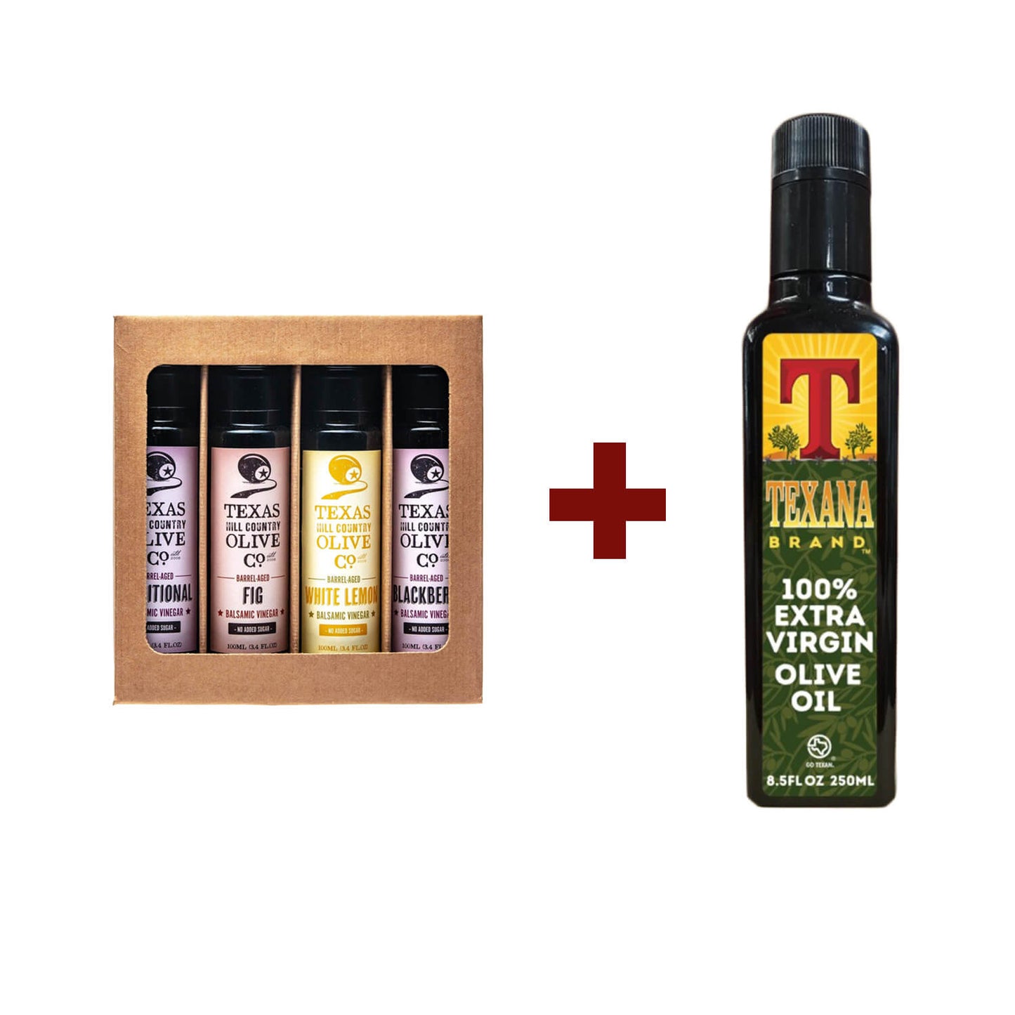 Texas Hill Country Olive Company Balsamic Vinegar Sampler Set Gift