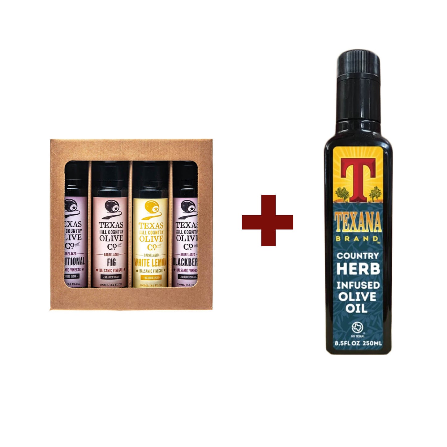 Texas Hill Country Olive Company Balsamic Vinegar Sampler Set Gift
