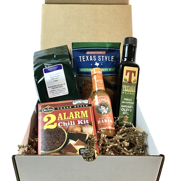 Texas Food Gift Sets -- Hot Sauce, Texas Pecan Coffee, Jalapeno Olive oil, Texas Chili and More!