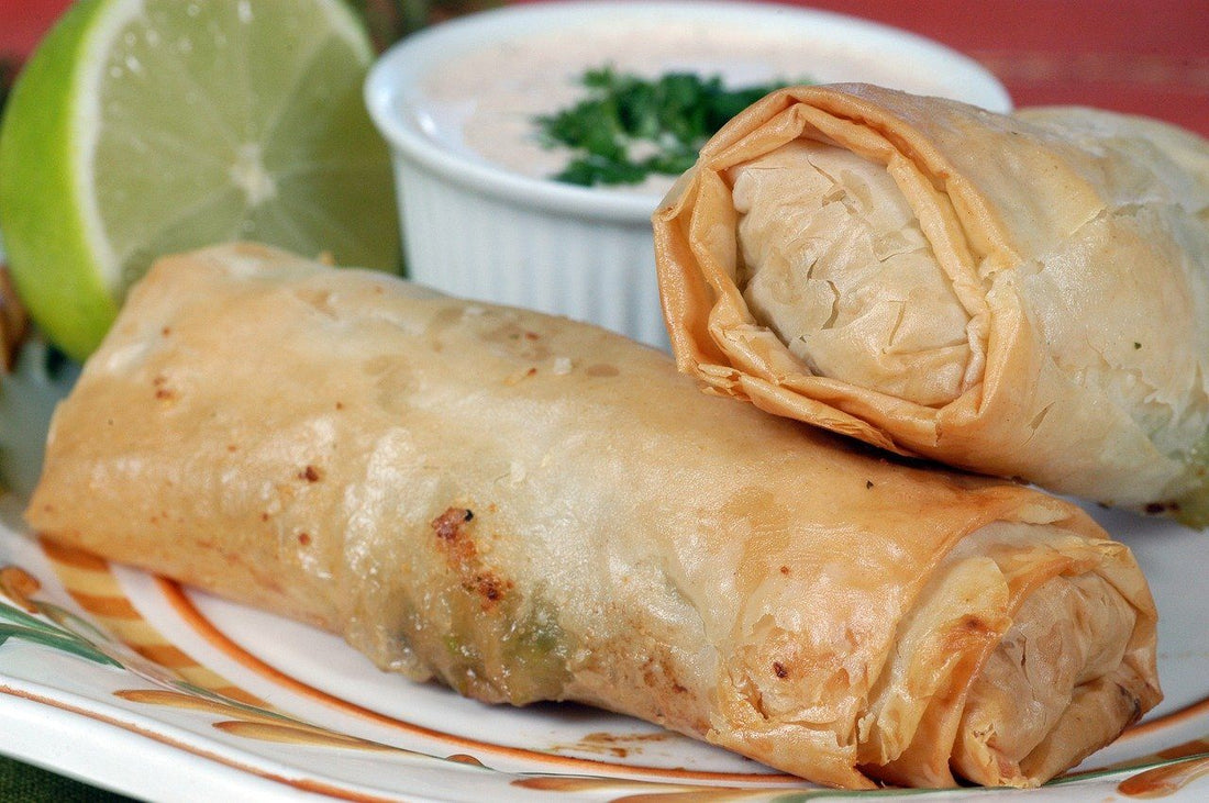 Southwest Style Chicken and Black Bean Egg Rolls