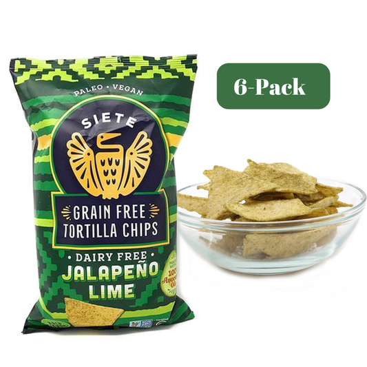 Siete Foods Grain-Free Tortilla Chips - Jalapeno Lime , 4oz (6-pack)