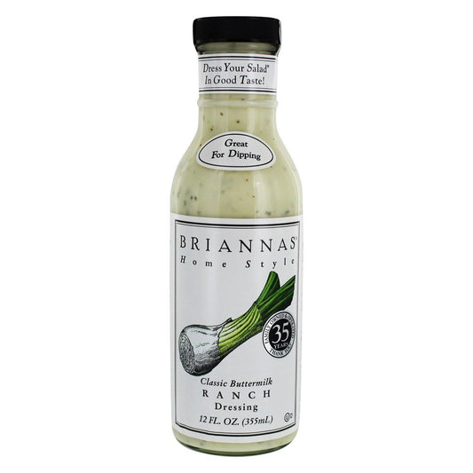 Brianna's Homestyle Buttermilk Ranch Dressing, 12 oz (6-pack)