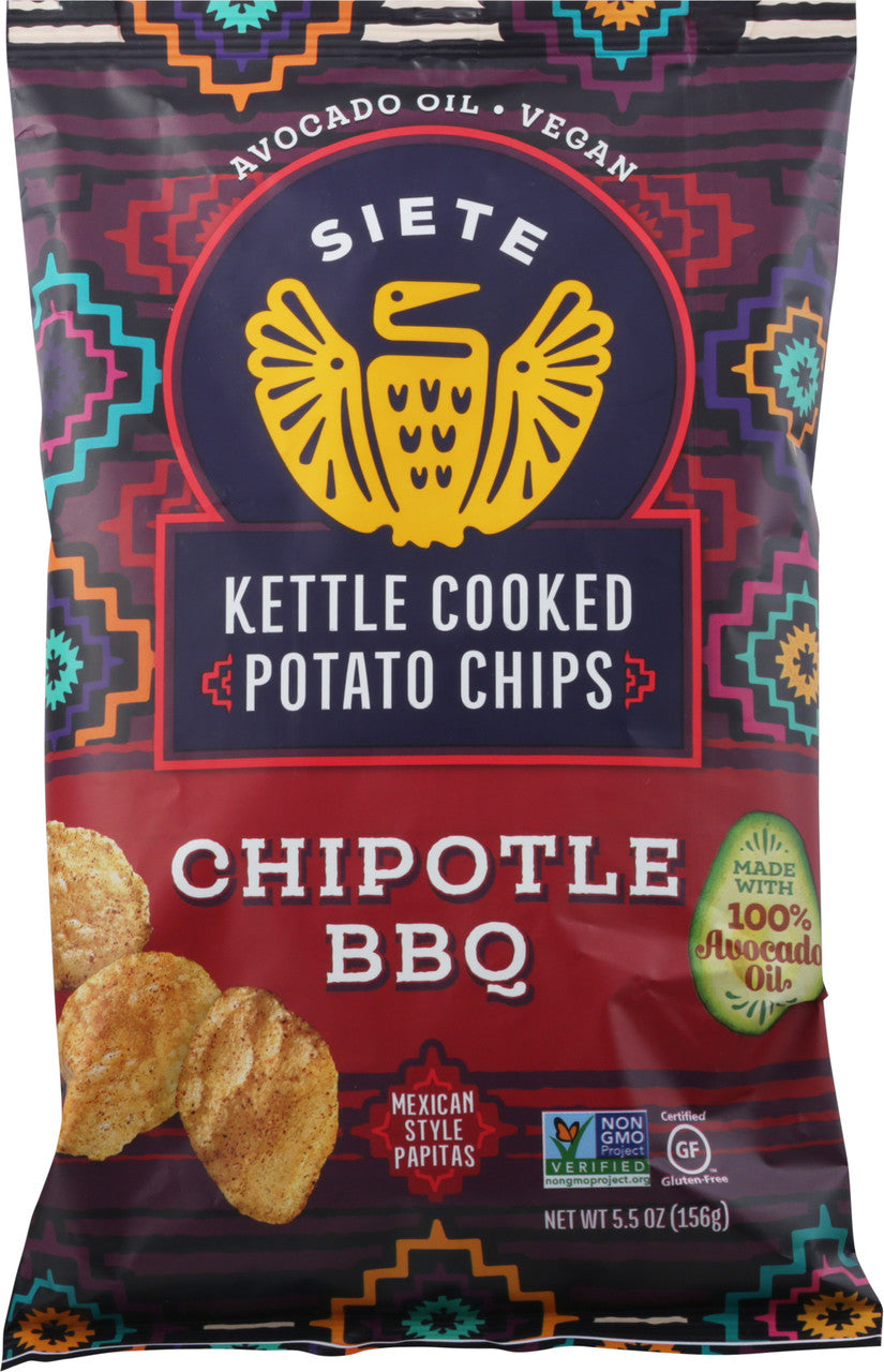 siete kettle cooked potato chips chipotle bbq