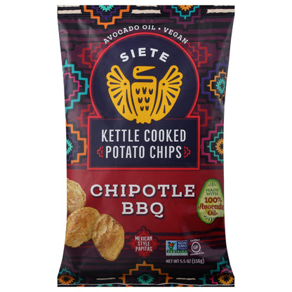 siete kettle cooked potato chips chipotle bbq