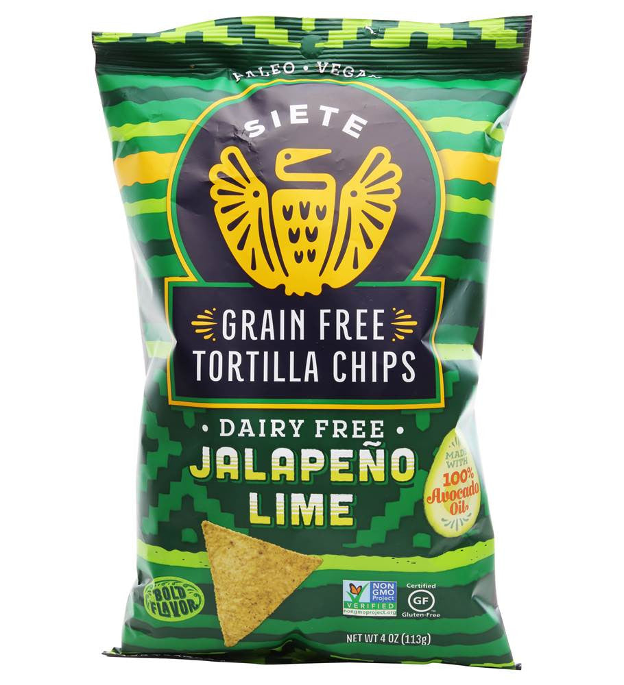 Siete Grain Free Tortilla Chips - Jalapeno Lime