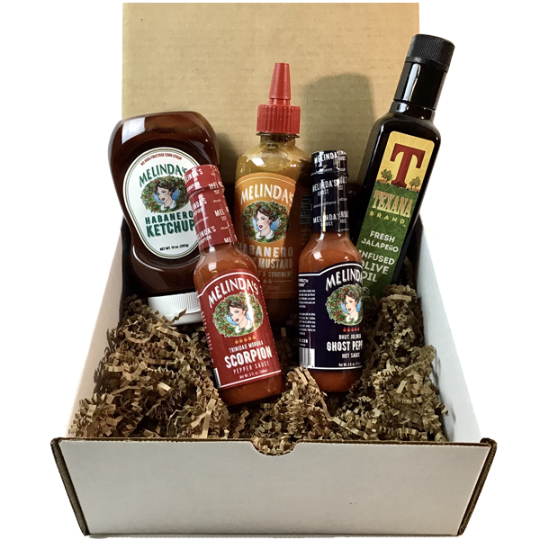 Texas Food Gift Sets -- Hot Sauce, Texas Pecan Coffee, Jalapeno Olive oil, Texas Chili and More!