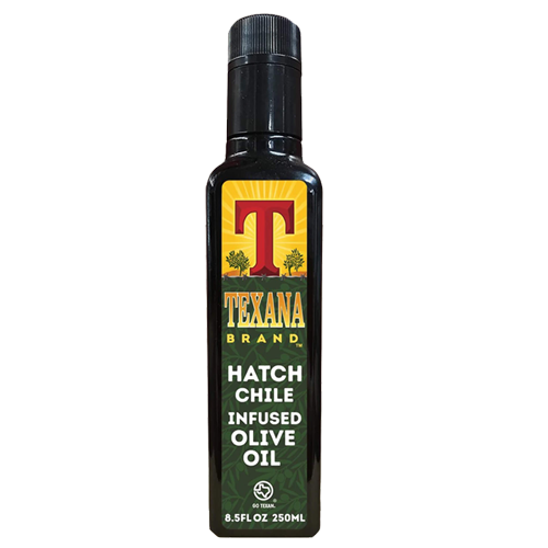 Texana Brand Hatch Chile Infused Texas Olive Oil, 8.5 FL oz (250 ml)