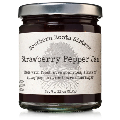Hot Pepper Jam 3 -pc Sampler Set, Strawberry, Blackberry, Peach (11 oz jars)